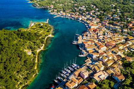 Aerial view of Gaios village