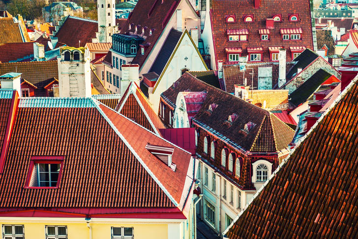 Tallinn tiled roofs