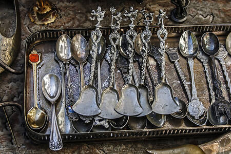 Antique silver spoons