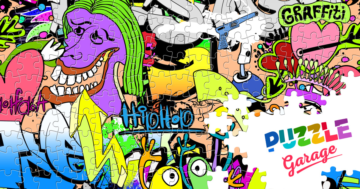 Bright graffiti Jigsaw Puzzle (Art, Graffiti) Puzzle Garage