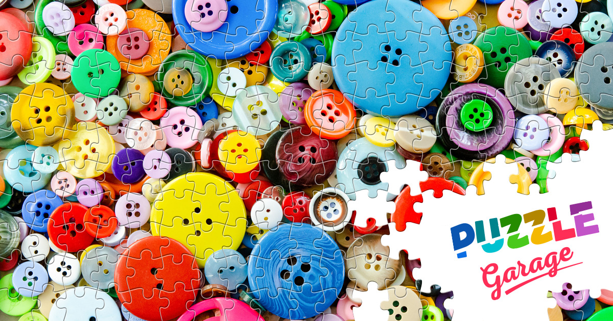 Colorful buttons Jigsaw Puzzle (Home, Needlework) Puzzle Garage