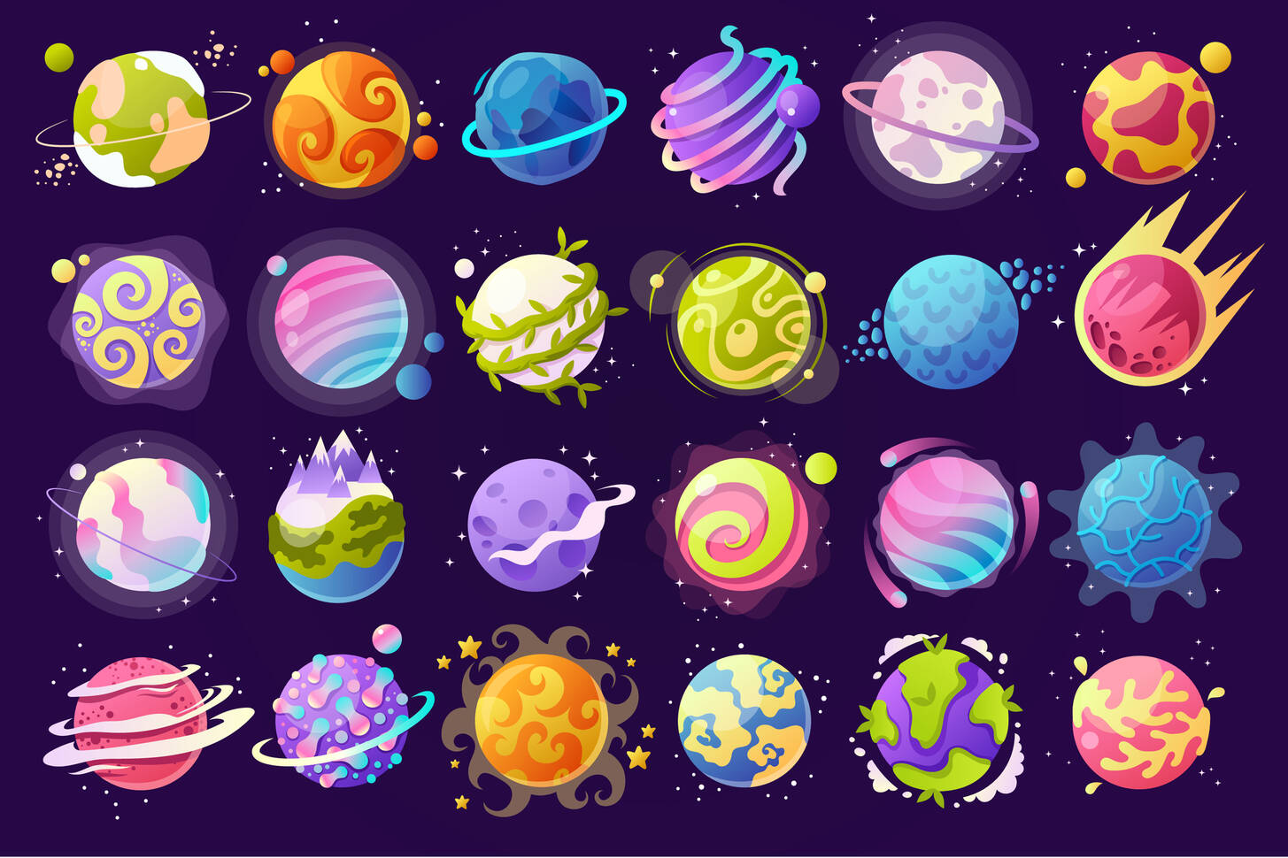 Different planets Jigsaw Puzzle (For children, Cartoon Illustrations ...