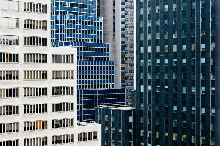Manhattan skyskrapa arkitektur