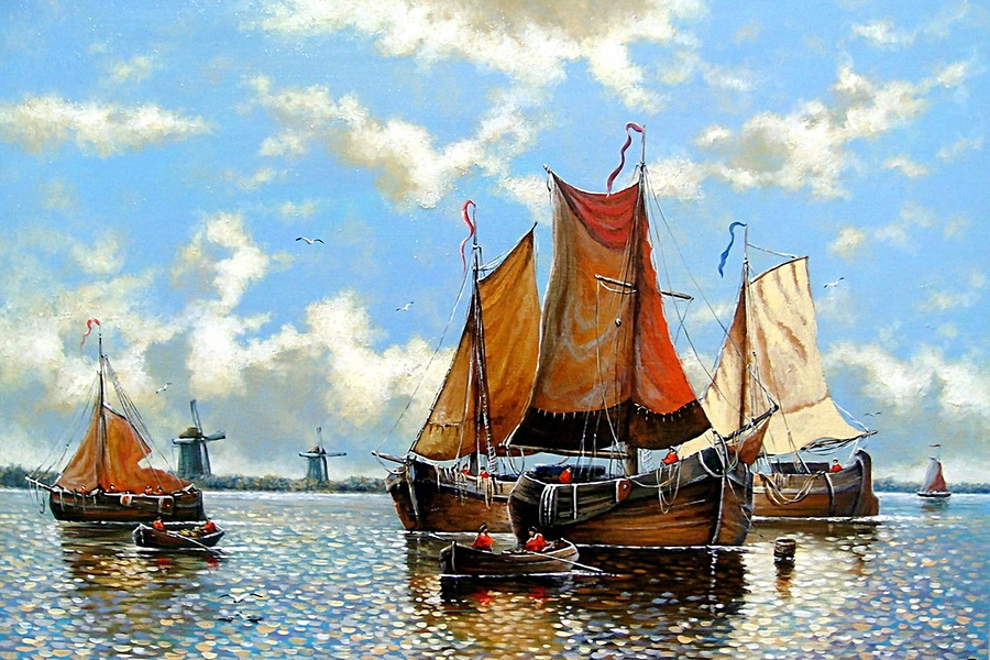 Barcos en el mar