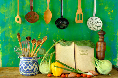 Kitchen utensils in the kitchen