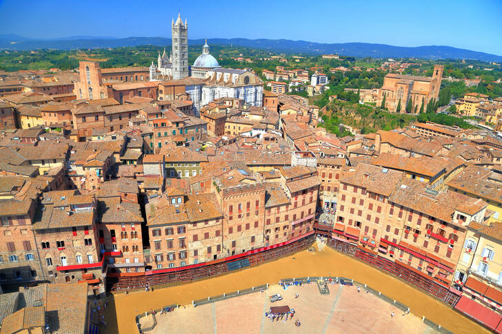 The old quarters of Siena