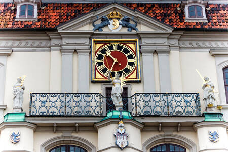 La fachada del ayuntamiento en Lüneburg