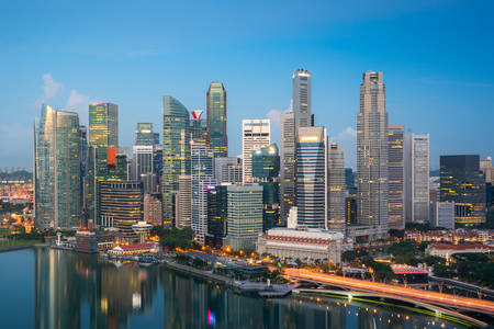 Panorama van Singapore