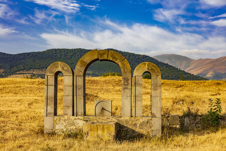 The fountain of the Lori Bird Canyon in Stepanavan