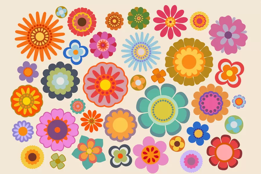 Illustration de fleurs vintage