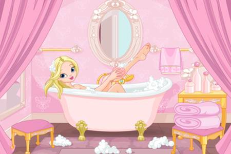 Princesa no banheiro