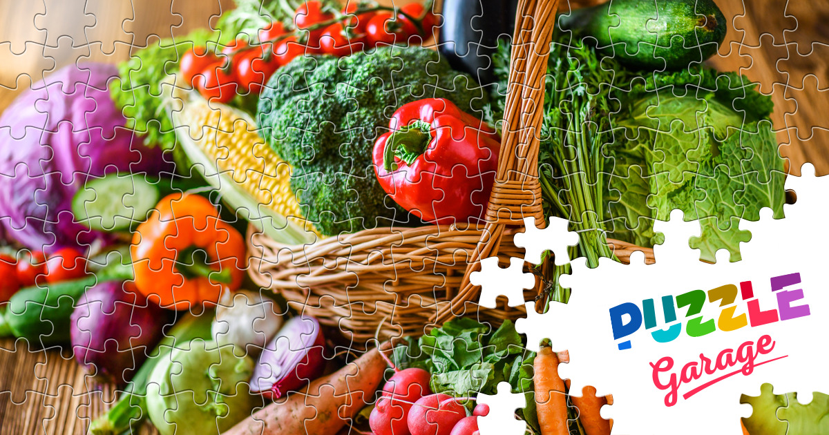 Vegetables in the basket Jigsaw Puzzle (Plants, Vegetables) Puzzle Garage