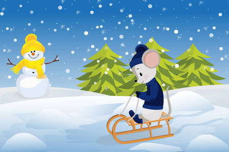 Mouse on a sled