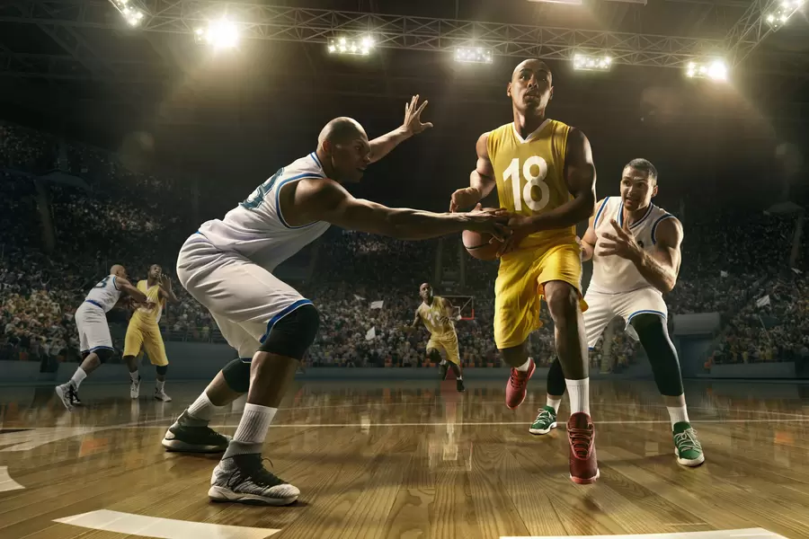 Basketball wedstrijd