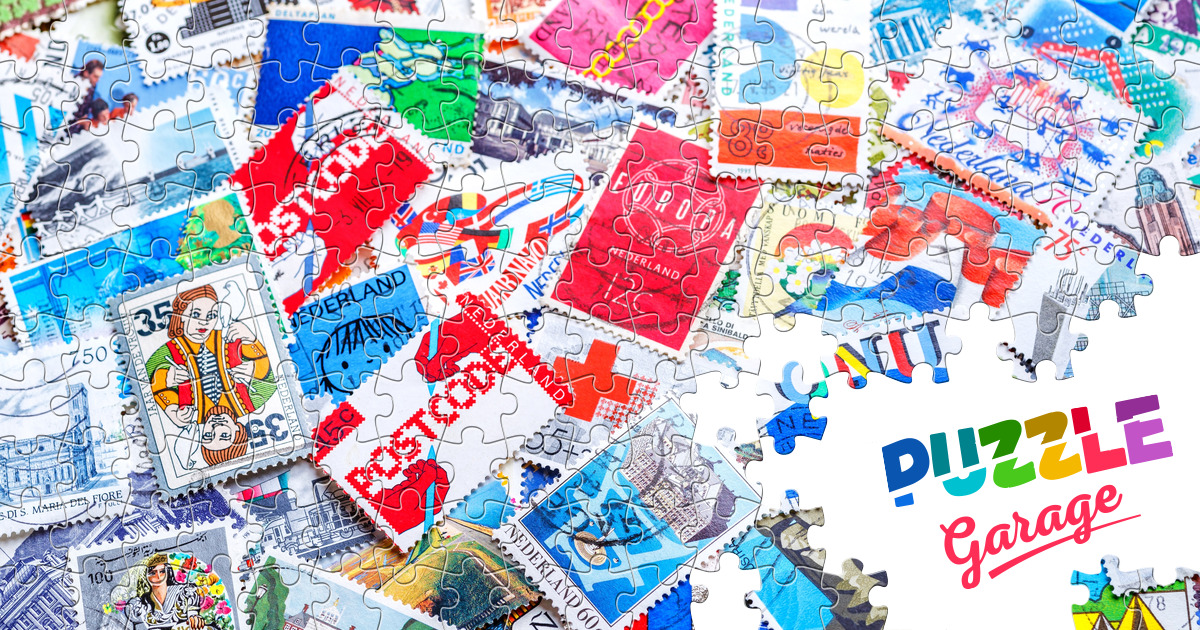 World postage stamps Jigsaw Puzzle (Other, Collecting) Puzzle Garage