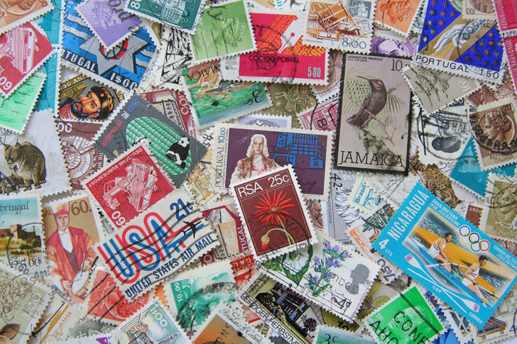 World postage stamps