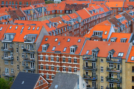 Aarhus házainak teteje