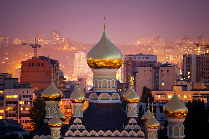 The domes of St. Nicholas Cathedral