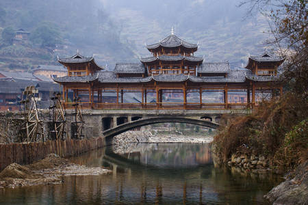 Chinese Village Bridge