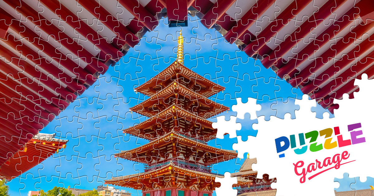 Shitenno-ji shrine in Osaka Jigsaw Puzzle (Countries, Japan) | Puzzle ...