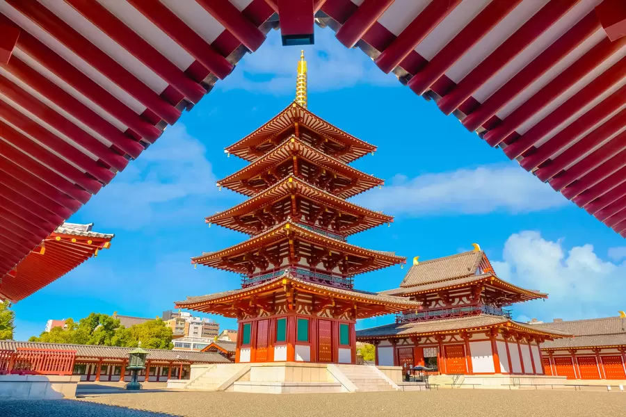 Shitenno-ji-schrijn in Osaka