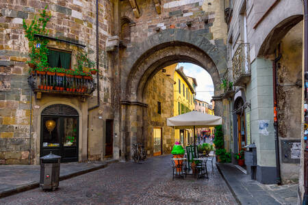 Street in the city of Lucca