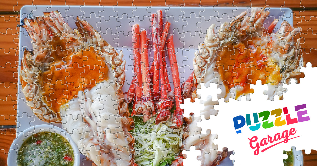 Fried shrimp with sauce Jigsaw Puzzle (Home, Food) Puzzle Garage