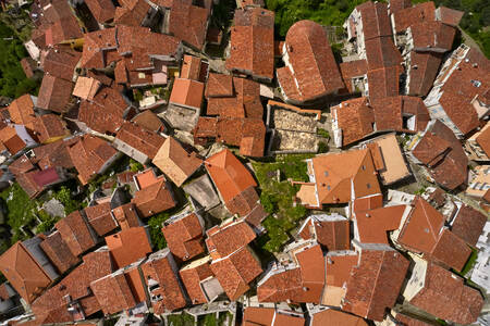 Los tejados de las casas en Ravello