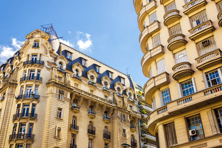 Architecture of houses in Buenos Aires