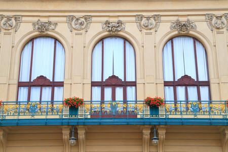 La façade de la Maison Municipale à Prague