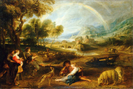 Peter Paul Rubens: "Paisaje con arcoíris"