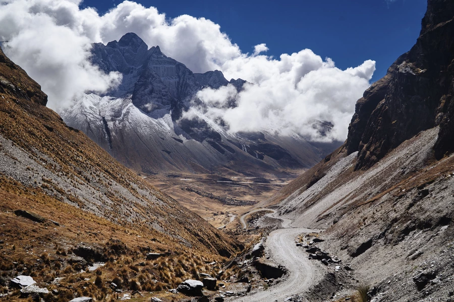 Paisagem montanhosa nos Andes