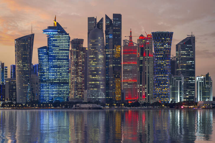 Modern skyscrapers in Doha