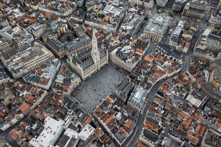Aerial view of Brussels