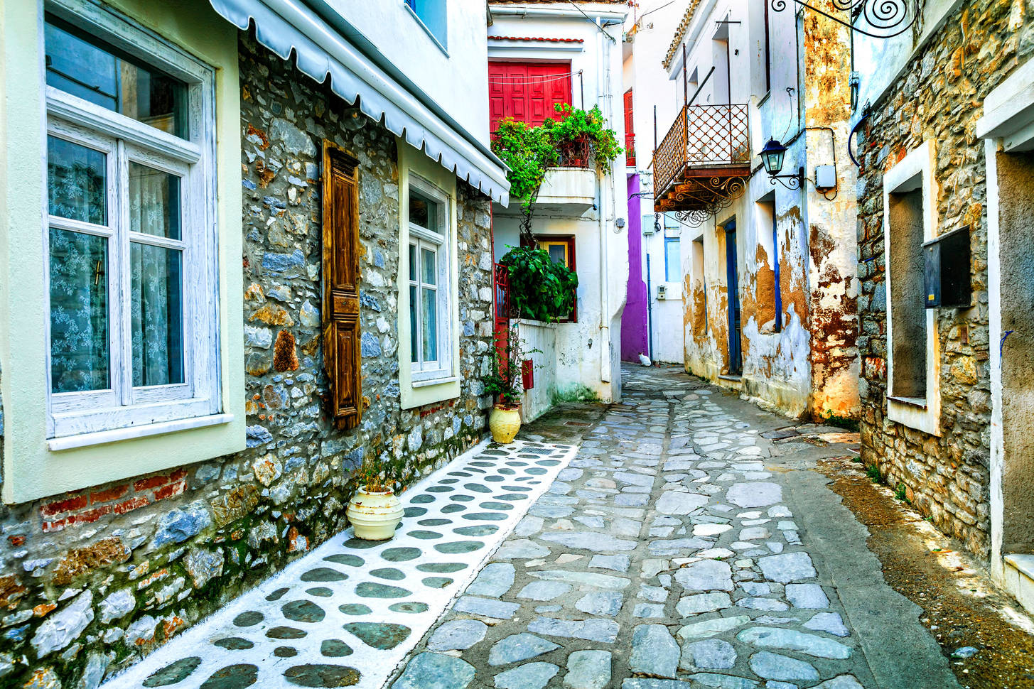 The ancient streets of Skiathos Jigsaw Puzzle (Countries, Greece ...