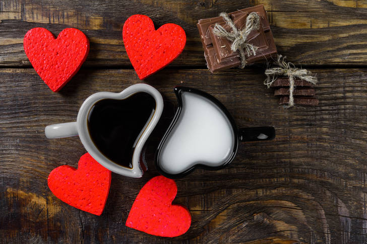 Heart shaped cups