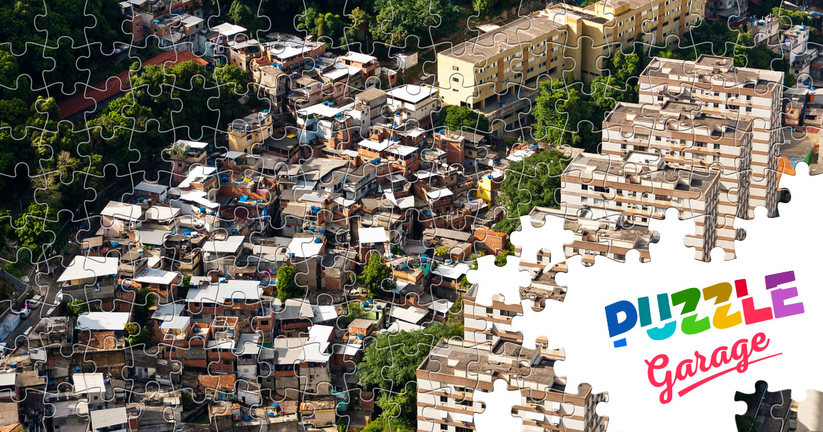 Widok Na Slumsy Rio De Janeiro Puzzle Miasta Swiata Rio De Janeiro Puzzle Garage