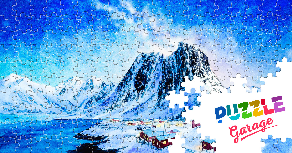 Winter in the Lofoten Islands Jigsaw Puzzle (Art, Painting) | Puzzle Garage