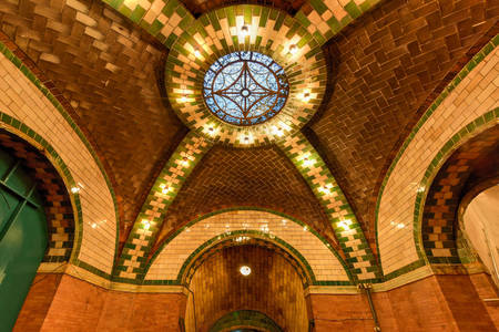 Ceiling of City Hall Metro Station