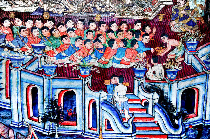 Wall murals of Wat Phra Sing