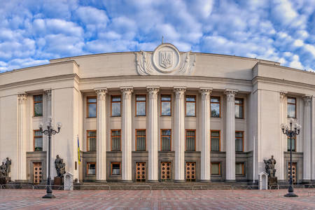 Das Gebäude der Werchowna Rada der Ukraine