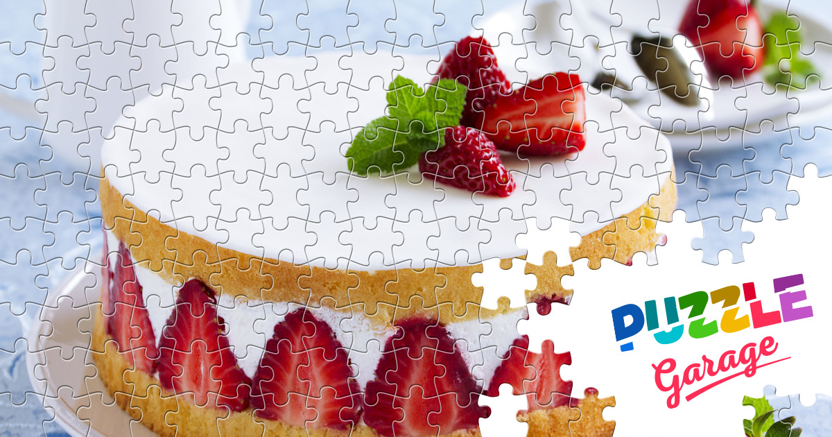 Strawberry cake Jigsaw Puzzle (Home, Food) Puzzle Garage