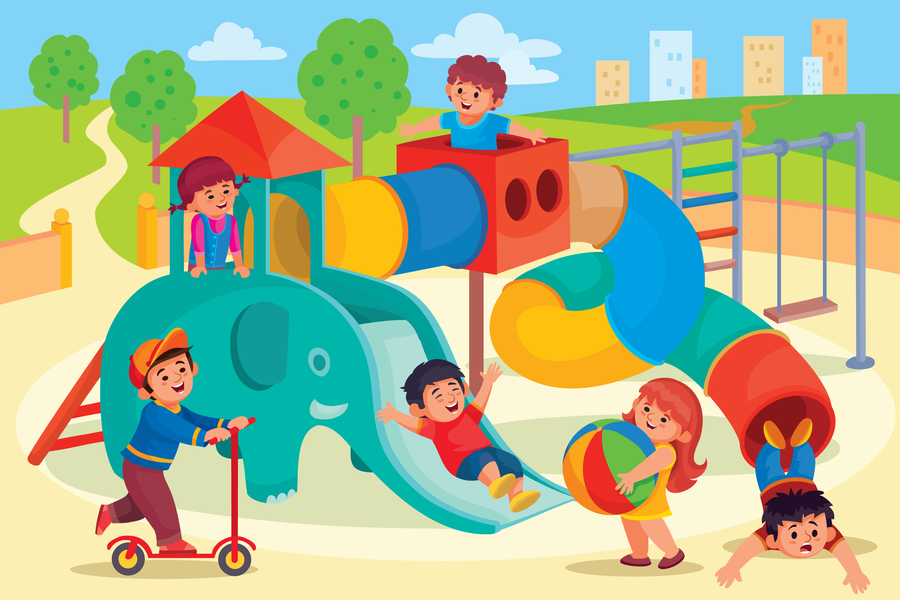 Kinderen op de speelplaats