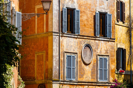 Facade of a house in Rome