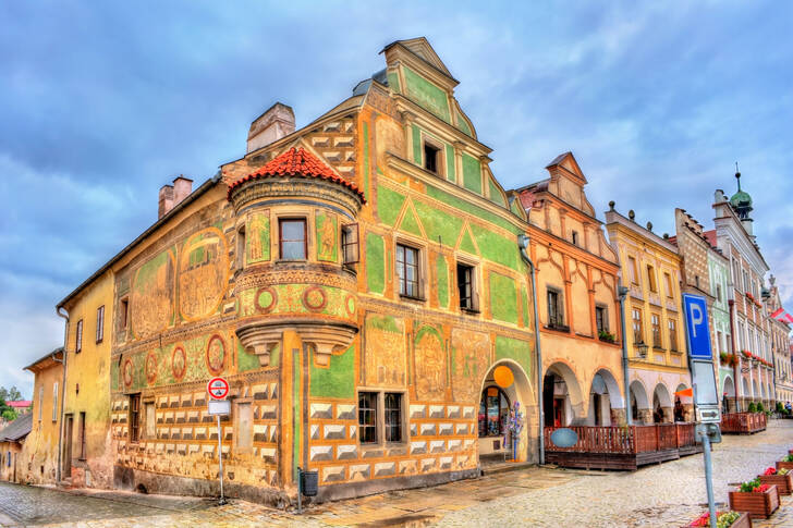 Ancient buildings of the city of Telc