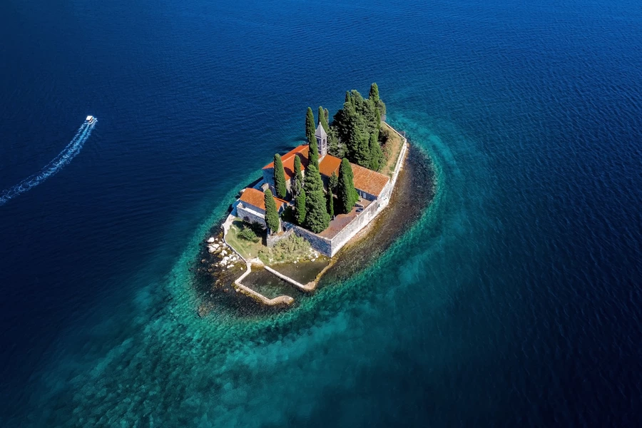 Ön St George i Montenegro