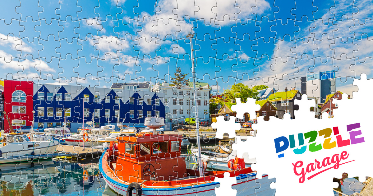 Boat on the dock Jigsaw Puzzle (Countries, Denmark) Puzzle Garage