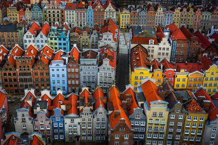 Architecture of houses in Gdansk