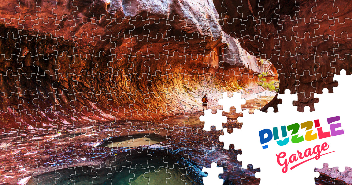 Caves in Zion National Park Jigsaw Puzzle (Countries, USA) Puzzle Garage