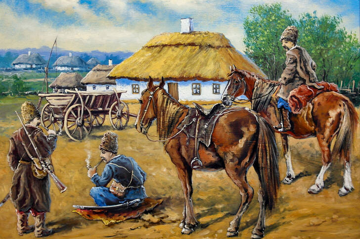 Cossacks in the village